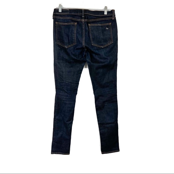 Rag & Bone Cate Mid-Rise Skinny Jeans Dark Rinse Size 28 GUC - Picture 10 of 16